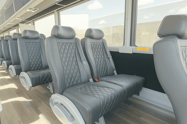 interior of Lynwood Coach Bus Service charter bus