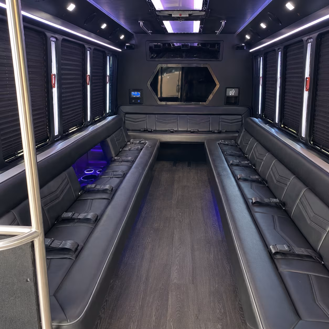 lynwood 18 passenger party bus interior
