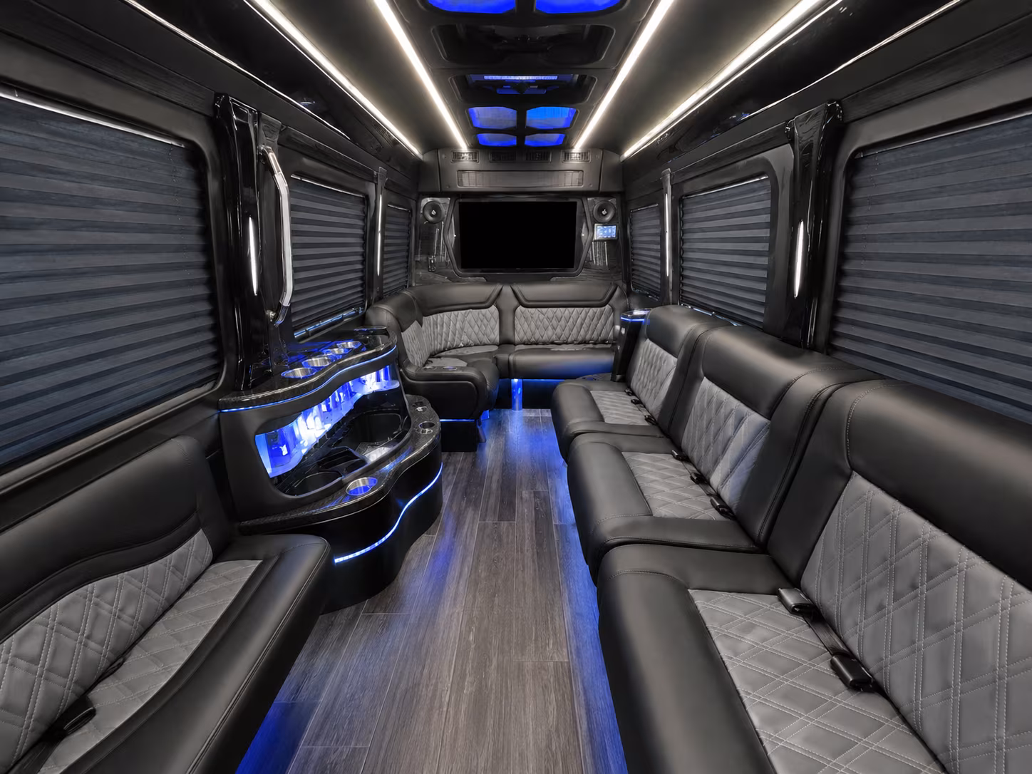 lynwood 40 passenger party bus inside