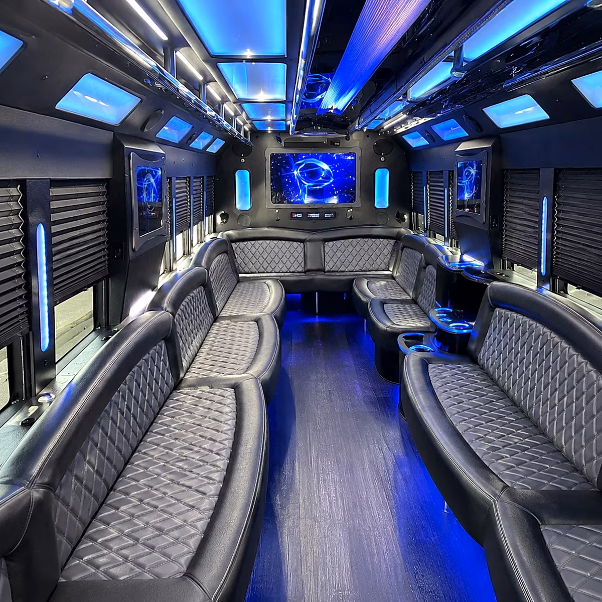 lynwood 50 passenger party bus interior